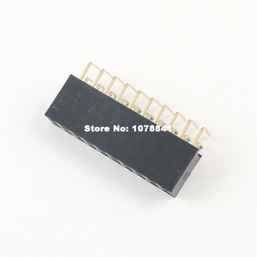 20 Stuks 2.54Mm Pitch 2X10 Pin 20 Pin Female Double Row Haakse Pin Header Strip