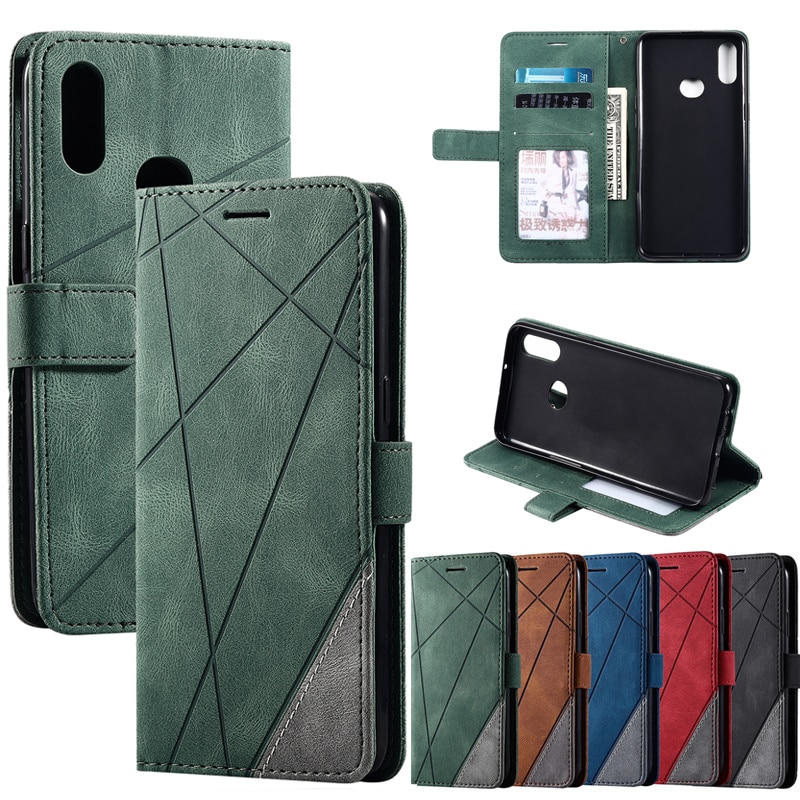 Fodral för samsung  a10s sm -a107f sm -a107m skal flip läderfodral galaxy  a10 sm-a105f sm -a105g coque plånboksrem telefonskal