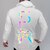 Réfléchissant Sweat À Capuche Pour Homme Sweat Streetwear Coton Réfléchissant Noir Sweat-Shirts Hommes Hip hop À Manches Longues: WHITE / L