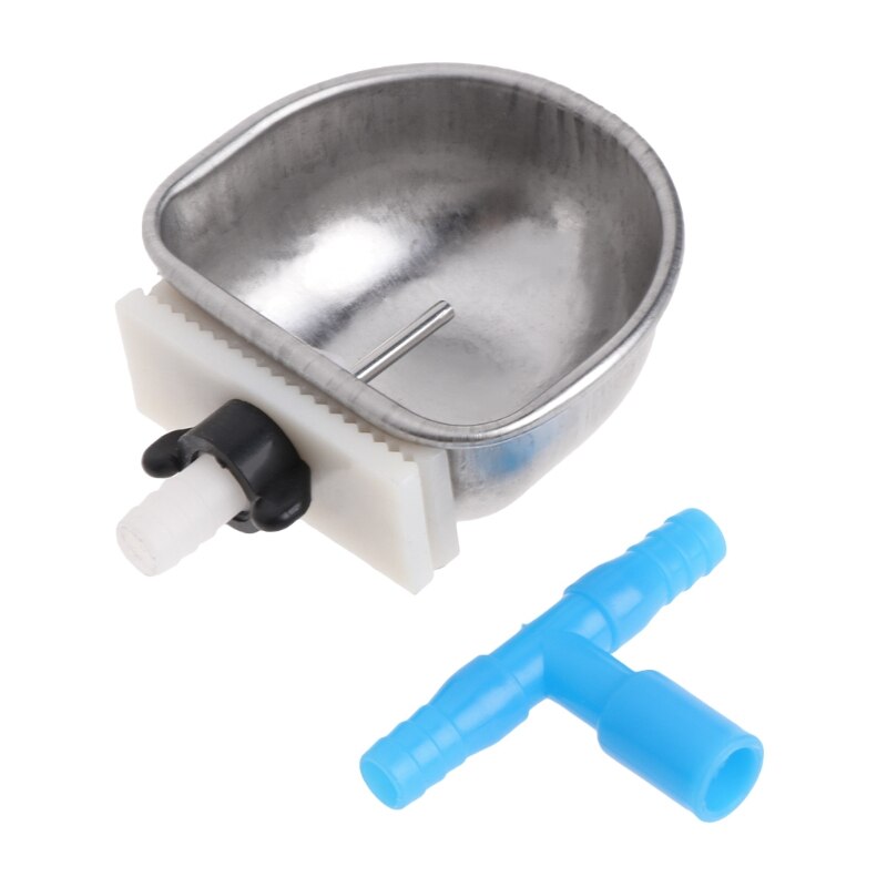 Konijn Automatische Drinker Water Feeder Fix Kom Roestvrij Staal T Joint Apparatuur: 2