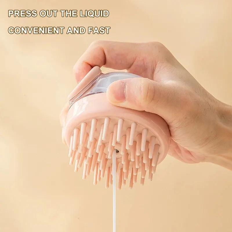 Body Scalp Massage Borstel Siliconen Shampoo Borstel Haar Wassen Kam Toevoegen Vloeibare Shampoo Borstel Siliconen Lichaam Scrubber Massage Borstel