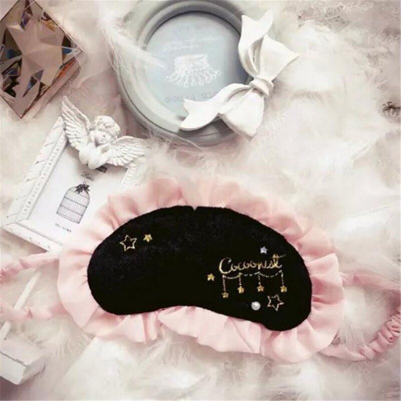 Elegante Fluwelen Oogmasker Slaap Heigh Eyemask Slaap Slaapmasker Zoete Oogmasker Voor Home Reizen