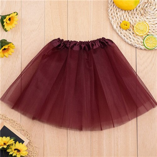 ARLONEET Tutu Skirt Girls Kids Baby Dance Solid Elastic Tutu Skirt Pettiskirt Ballet Fancy Costume 2-8 Years Girl clothes 30#