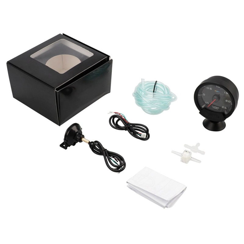 12V 60Mm Universal coche blanco Led Digital Turbo Boost Gauge medidor para Greddy: Default Title