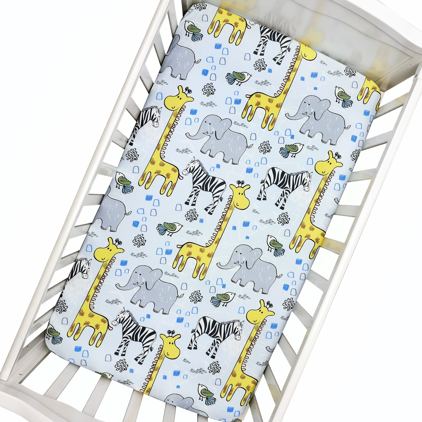 130CM*70CM Newborn Baby Fitted Crib Sheets Printed Bed Sheet For Children Mattress Cover Protector Cartoon Sheets: GLLC0011-1