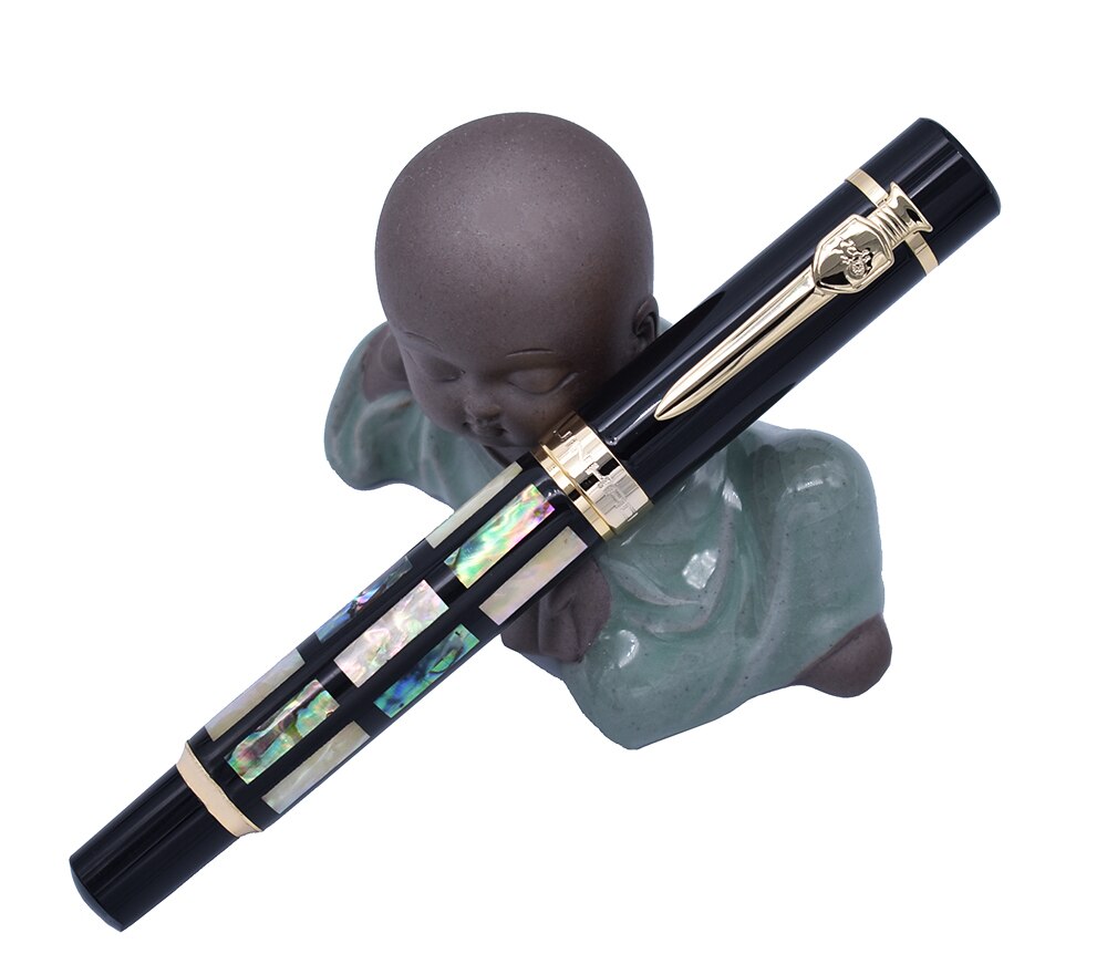 Jinhao Fountain Pen Bright Pearl Green Sea Shell Pattern , Medium Nib Writing Pen Big Size Business Office School Supplies