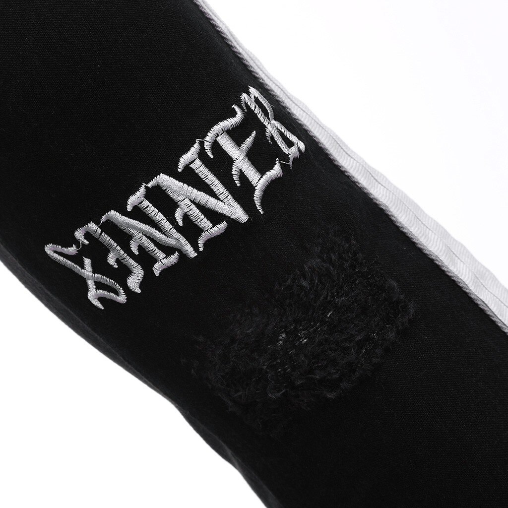 Porwane jeansy męskie Streetwear dżinsowa hafty bawełniane prosty otwór kieszeń spodnie jeansy w stylu zakłopotany spodnie ołówkowe spodnie Clothin