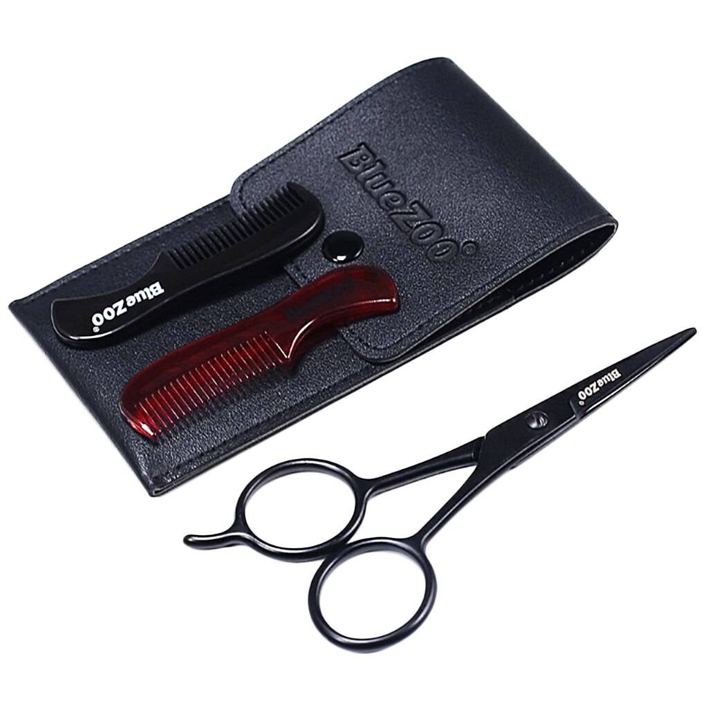 3 stuks heren baard snor neus haar trimschaar vormkammen gebogen snor neus oor haar verwijderaar schaar trimmer