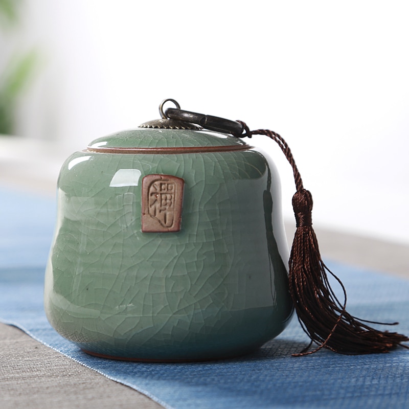 Høykvalitets keramiske tekrukker til hjemmeinnredning tørkede nøtter forseglet tank tekanne oppbevaringsbokser sukkerkaddy flerfarget keramikk honningkrukke