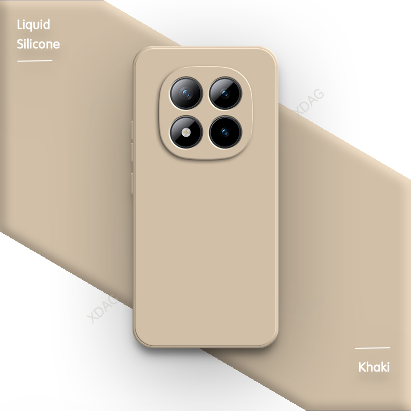 Original Phone Case for Xiaomi Redmi Note 15 Pro Plus Pro+ Note15 15Pro 5G Liquid Silicone Soft Simple Back Cover Funda Carcasas: Silver / Redmi note 15 5g