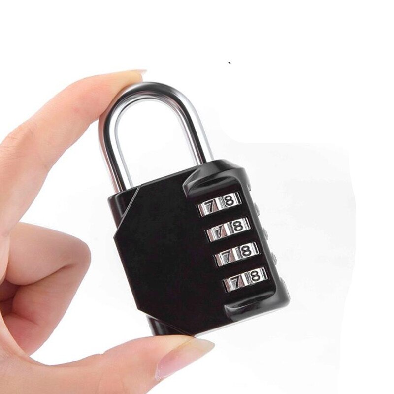 Large Heavy Duty 4 Dial Digit Combination Lock Weatherproof Security Padlock for Outdoor Luggage Travel Gym Safely Code Lock