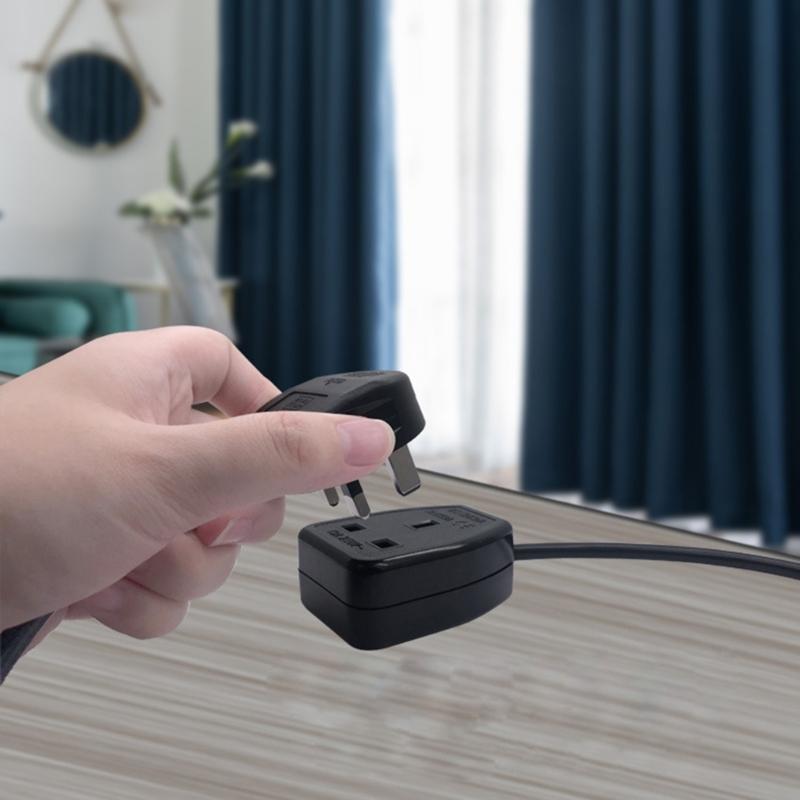 E21E 180cm UK Power Cord 3Pin UK Power Cable IEC320 C14 to Female UK Adapters Power Socket Wire for Consumer Electronics