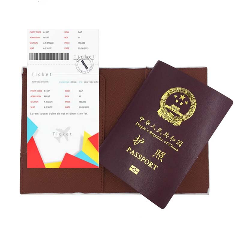 "I LOVE YOU" Travel Accessories Passport Holder PU Leather Travel Passport Cover Case Card ID Holders