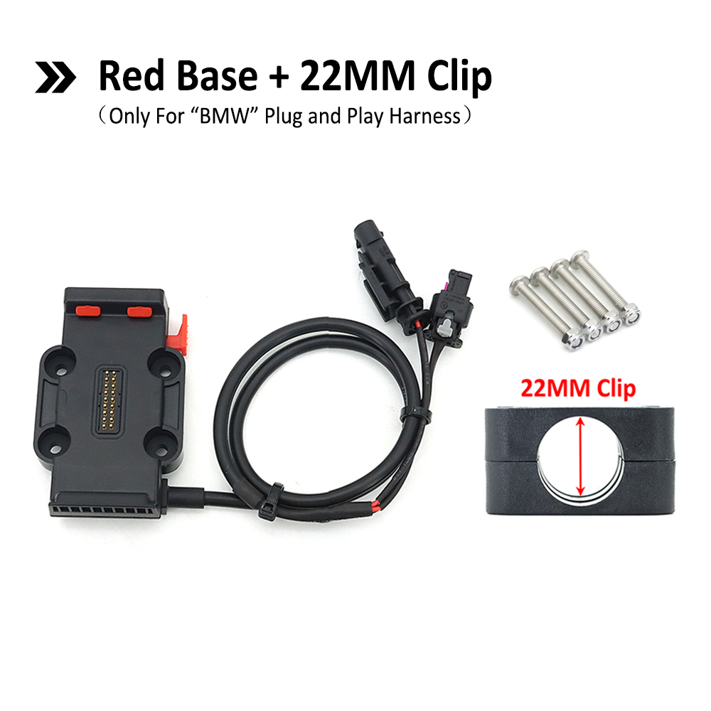 Voor Alle Bmw Motorfiets Draadloze Opladen 12/16/22Mm Roll Bar Telefoon Navigatie Beugel Base R1250GS R1150GS f750GS F850GS R1200GS: Paars