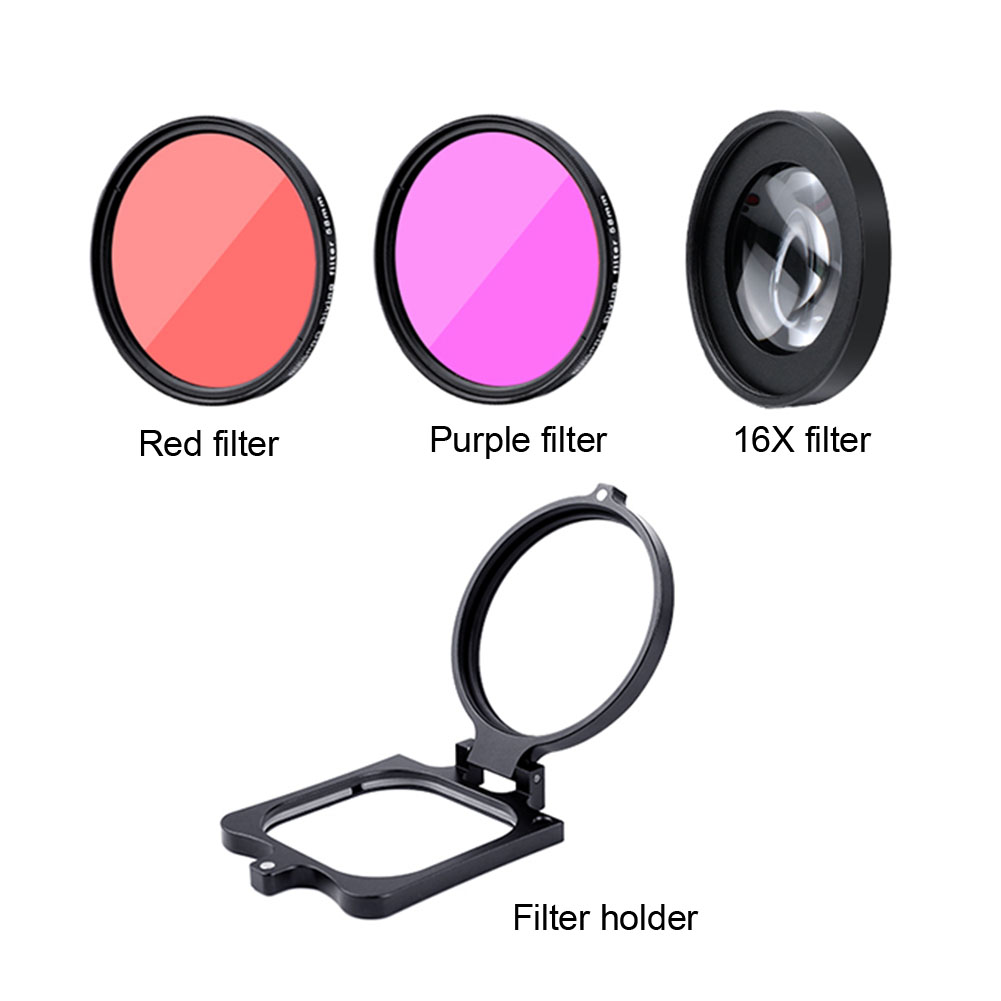 Praktische Actie Camera Duiken Lens Filte Installeren Macro Fotografie Professionele Aluminium Portable Voor Gopro Hero 9 8