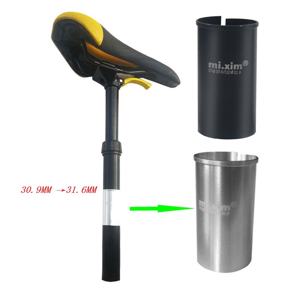 Cuña de sillín de bicicleta 30,9mm ~ 31,6mm adaptador de tija de sillín de bicicleta tamaño casquillo reductor
