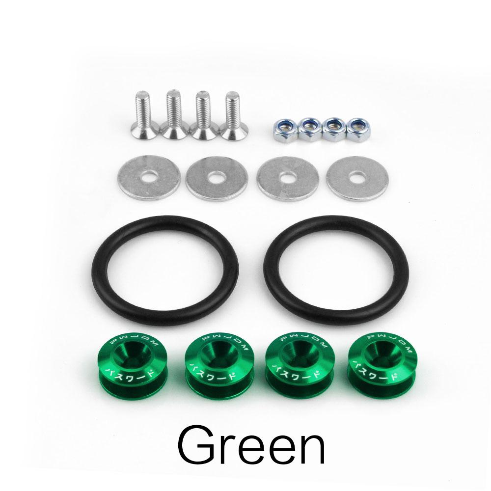 Stonego Snelsluitingen Voor Auto Bumpers Kofferbak Spatbord Luiken Deksels Kit: green