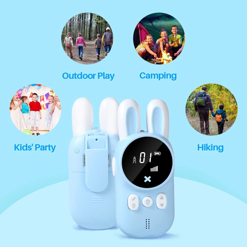 Walkie Talkie Kids Walkie-talkies 2 pcs Mini Two-Way Radio Station PMR Children /Family Use/Camping 1-3kM