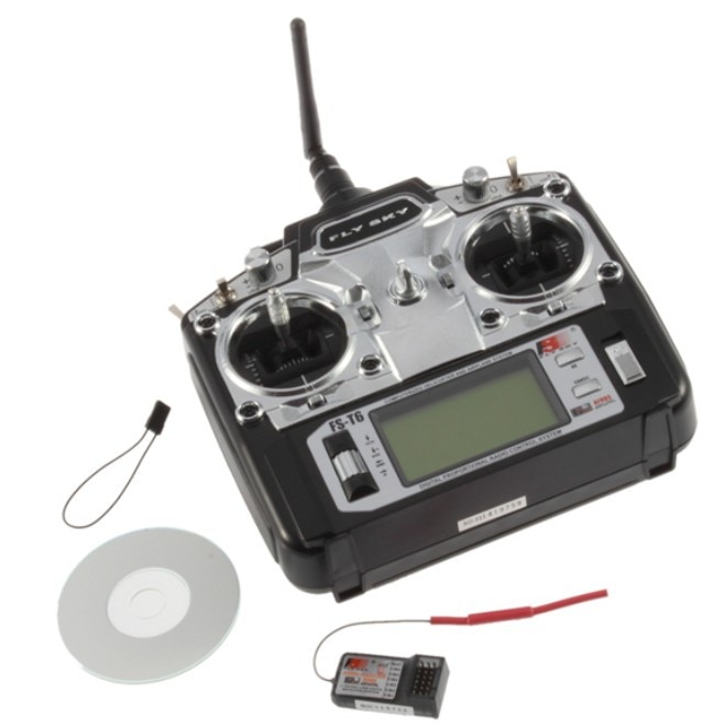 Flysky FS-T6 FS T6 Mode 2 6ch 2.4g with LCD Screen Transmitter with FS R6B Receiver For RC Helicopter AirPlane TOY SPORTS