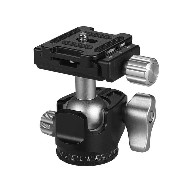 D-25C Mini Ball Head Aluminum Alloy Tripod Head with 1/4 Inch & 3/8 Inch Screw Mount for DSLR ILDC Camera 360 Degree Movement