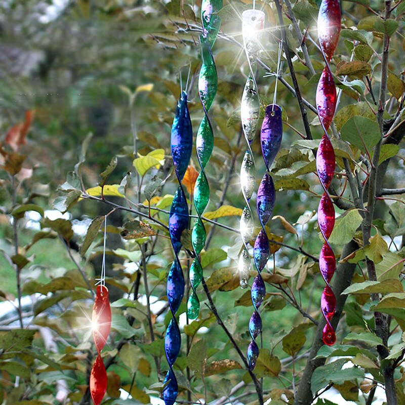4Pcs Hanging Protect Crop Deterrent Repellent Pigeons Reflective Safe Bird Scare Rod Garden Spiral Outdoor Portable