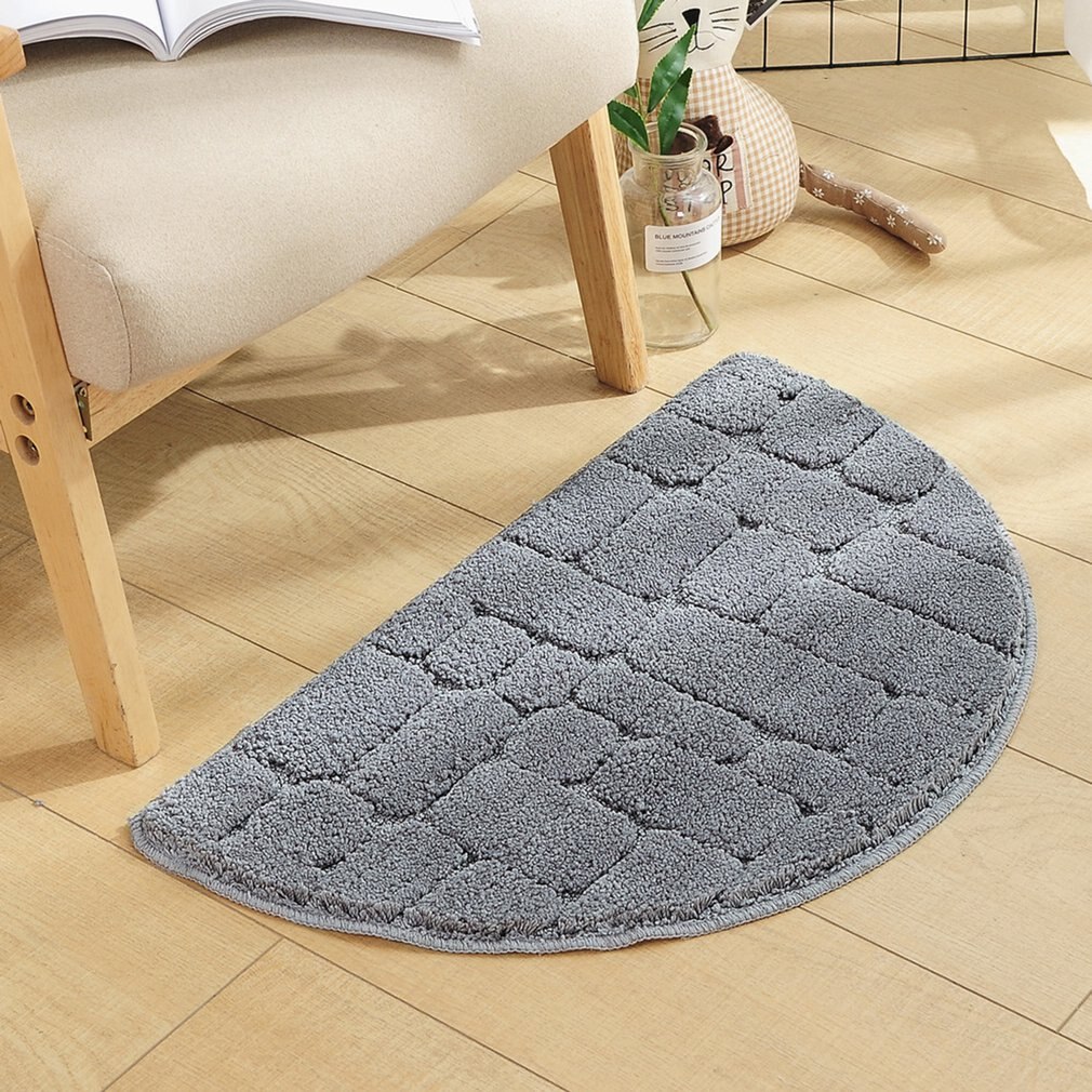 Floor Mat Indoor Outdoor Tapijt Water Absorptie Wasbare Deur Mat Microvezel Semi Cirkel Vloer Duurzaam Mat