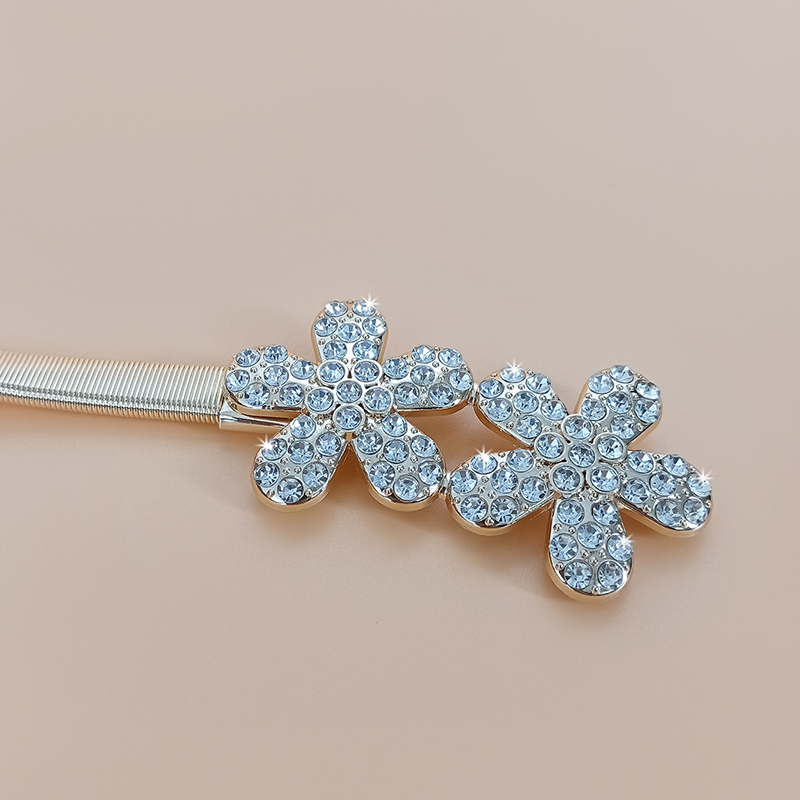 Elastische gouden kettingriem voor dames, punkstijl ,  y2k zilveren metalen strass-riemen voor vrouwen, luxe gouden tailleband