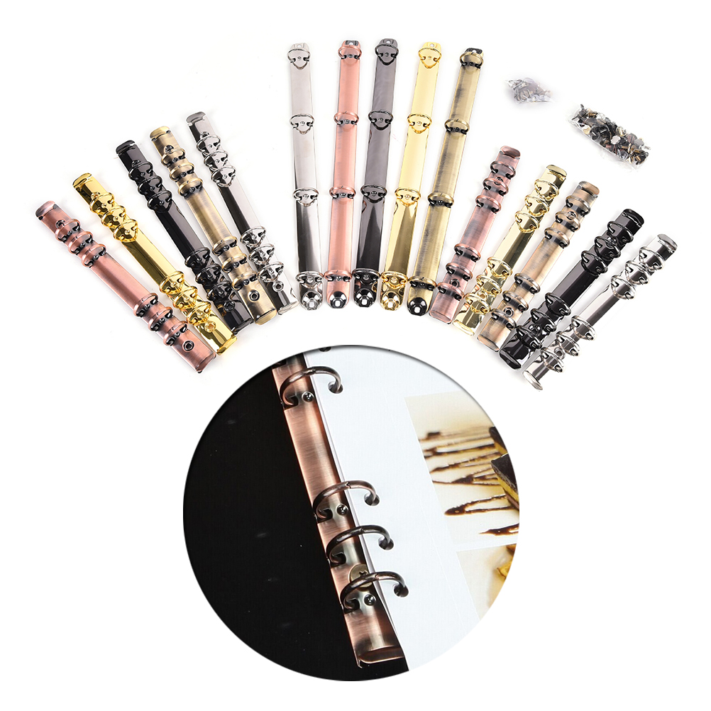 A4 A5 A6 Stainless Steel Binder File Folder Clip Ring Binder Clip Iron Clip Colorful Metal Spiral Binder Clip