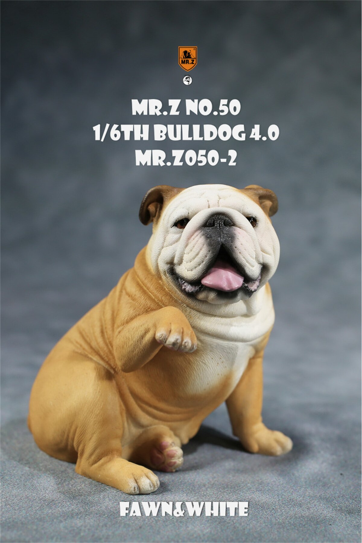 Mr.Z Studio 1:6 British Bulldog V4.0 Dog Pet Healing Figure Canidae Animal Model Toy Collector Desktop Decor Adult Unisex