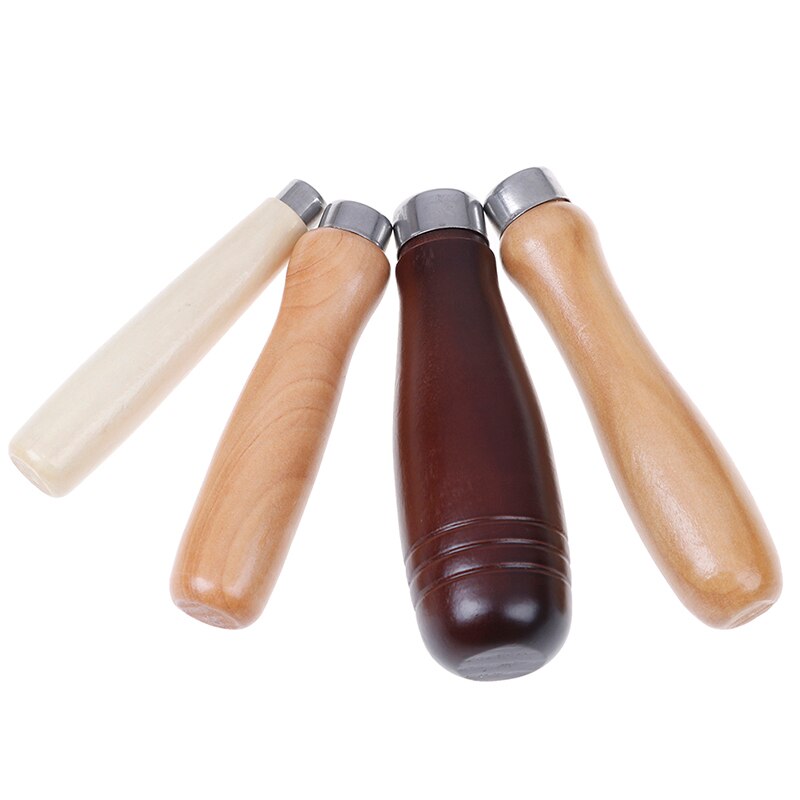 Mango de madera para limar, herramienta apta para el hogar, anillo de acero inoxidable, madera dura, DIY, 3 uds.