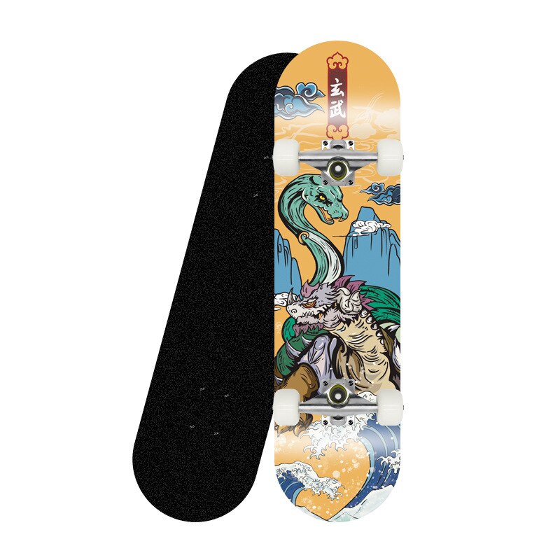 Skateboard Four-wheel Double Tilt Skateboard for Beginners Brushing Street Skateboard