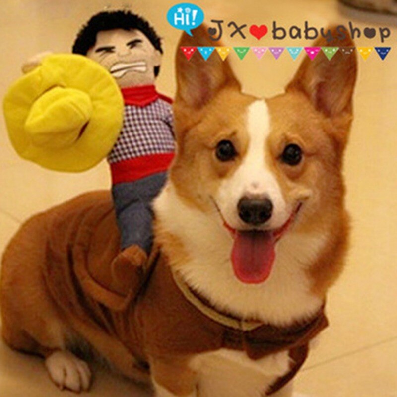 Pet Funny Riding Clothes Cowboy Rider Clothes