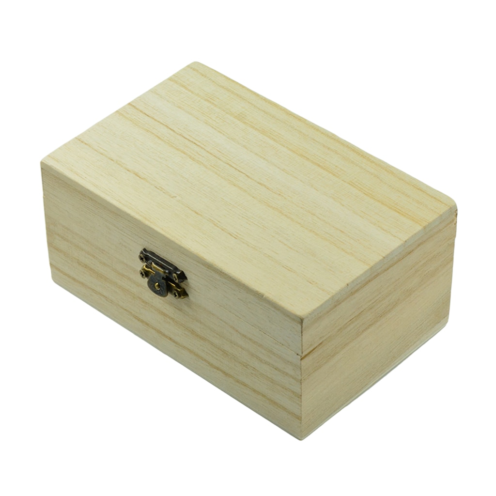 Trä skattkista trä smycken förvaring decoupage hantverk låda minne hantverk