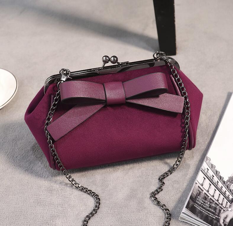 Anawishare kvinnor axelväskor bow crossbody väskor för kvinnor messenger bags gröna kvinnor handväskor bolsos mujer: Rött metallbälte