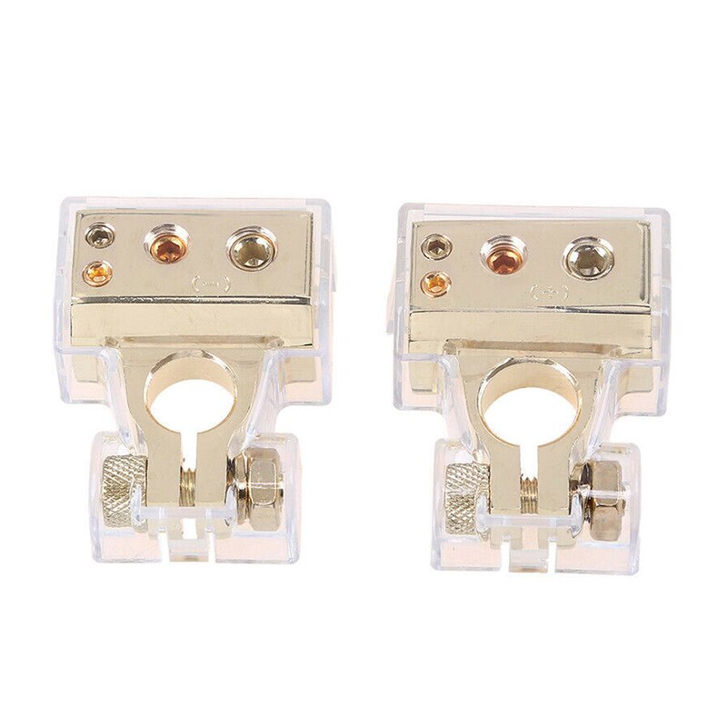 1 Pair Car Battery Connector Terminal Clamp Positive Negative Car Truck Auto Vehicle Parts Battery Terminals Metal