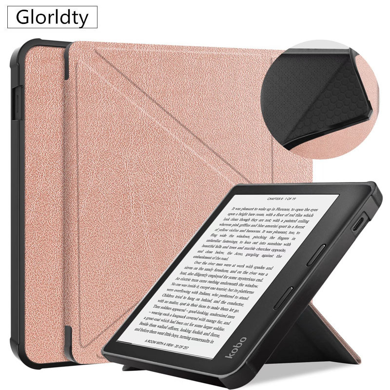 robić Kobo Libra 2 przypadku, automatyczne uśpienie/budzić magnetyczny sprytny pokrywa robić Kobo szałwia przypadku: róża złoto / kobo sage 2021