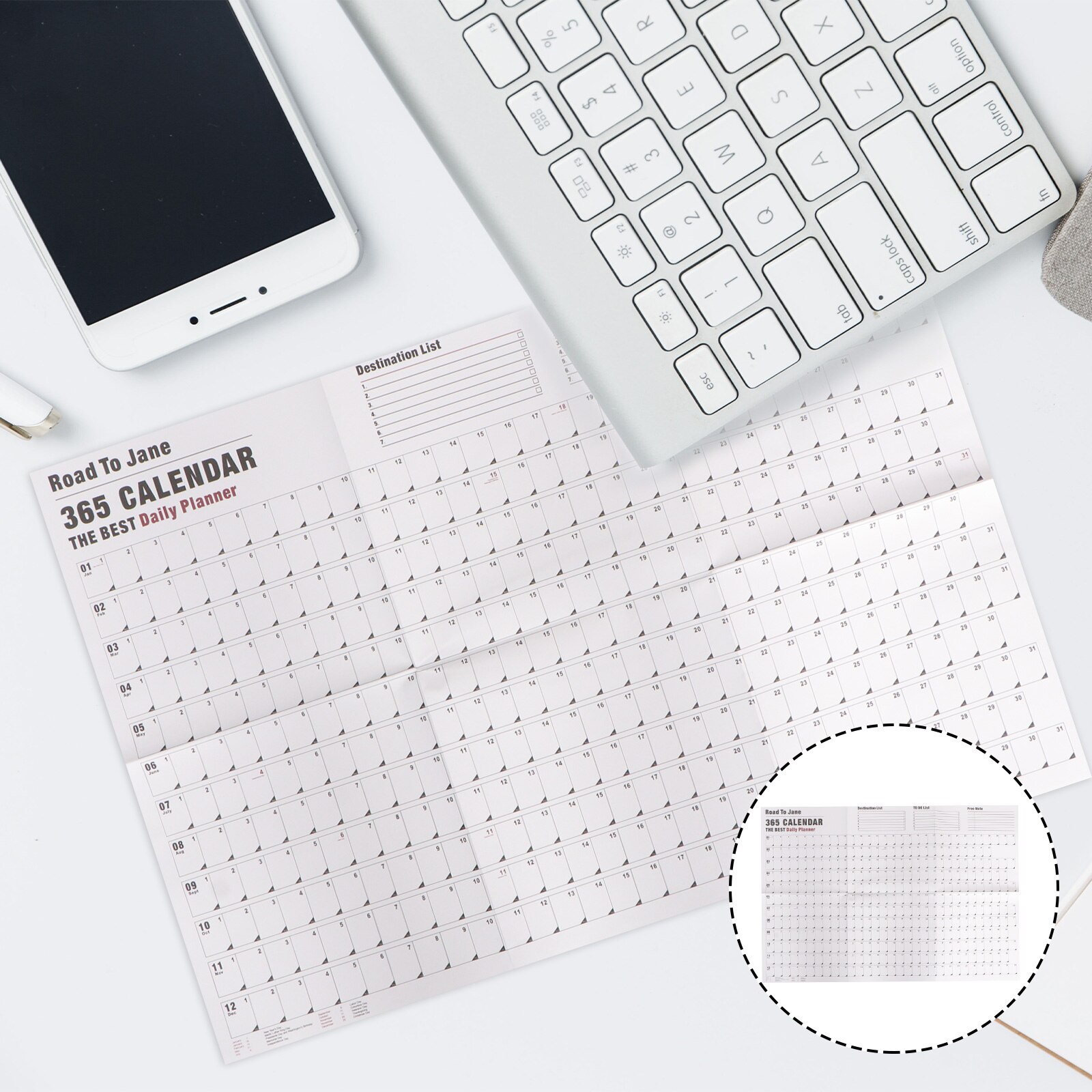 Calendar Schedule Desktop Calendar English Annual Planner Simple Wall Calendar English Schedule for Home Office
