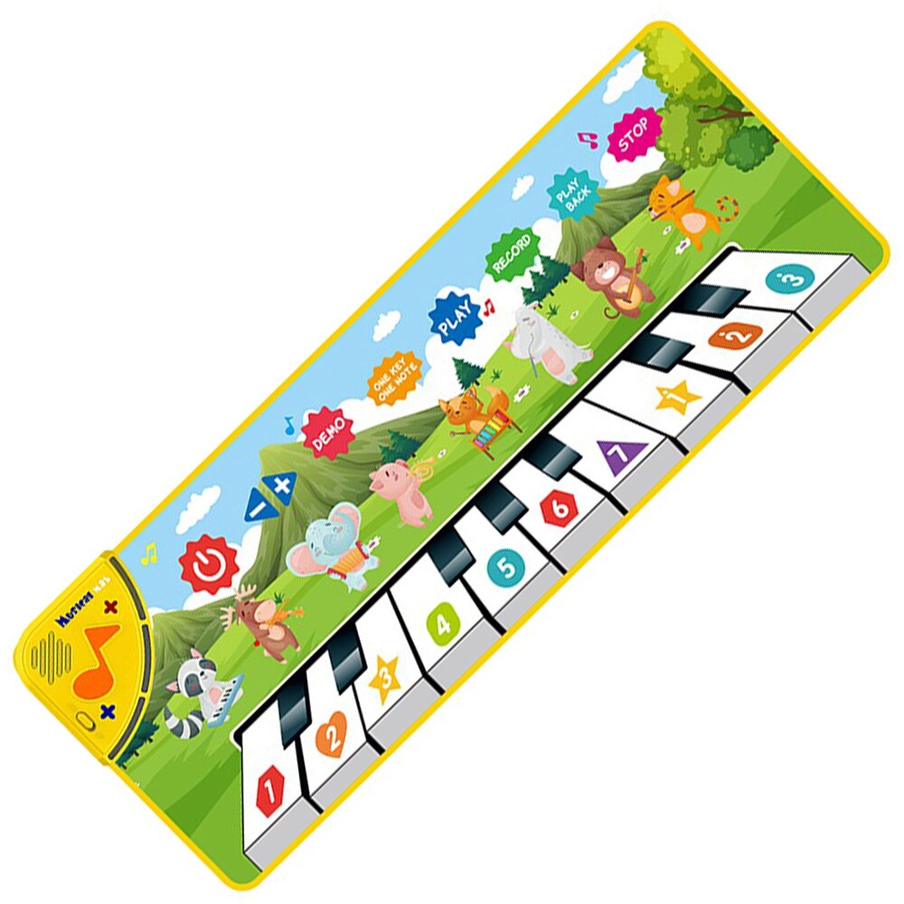 Coolplay tapis de Piano Musical pour enfants en bas âge tapis de danse pour clavier de sol avec 8 sons d'animaux tapis pour bébé jouets éducatifs: Rouge