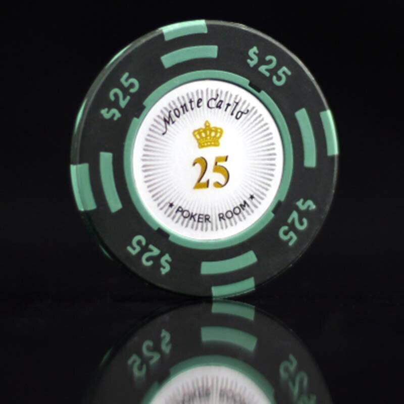 Lote de fichas de póker de Monte Carlo, hoja de 14g de arcilla, etiqueta de planchado, Casino, habitación, jugador de póker, love it, 25 unidades: 25pcs 25