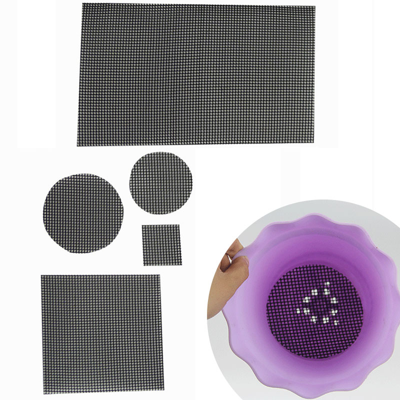Square Round Plastic Flower Pot Mesh Pad Bottom Grid Mat Prevent Soil Loss Leak-proof Pad Anti-corrosion Breathable Net