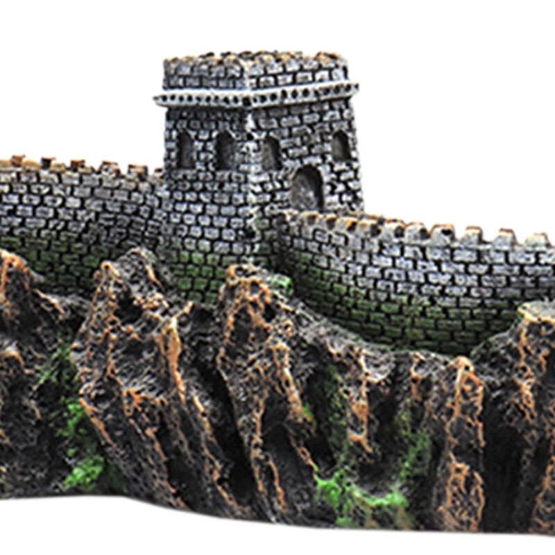 Great Wall Style Rockery Fish Tank Landscaping Ornament Simulation Crafts Aquarium Decorations Fish Entertainment Hiding