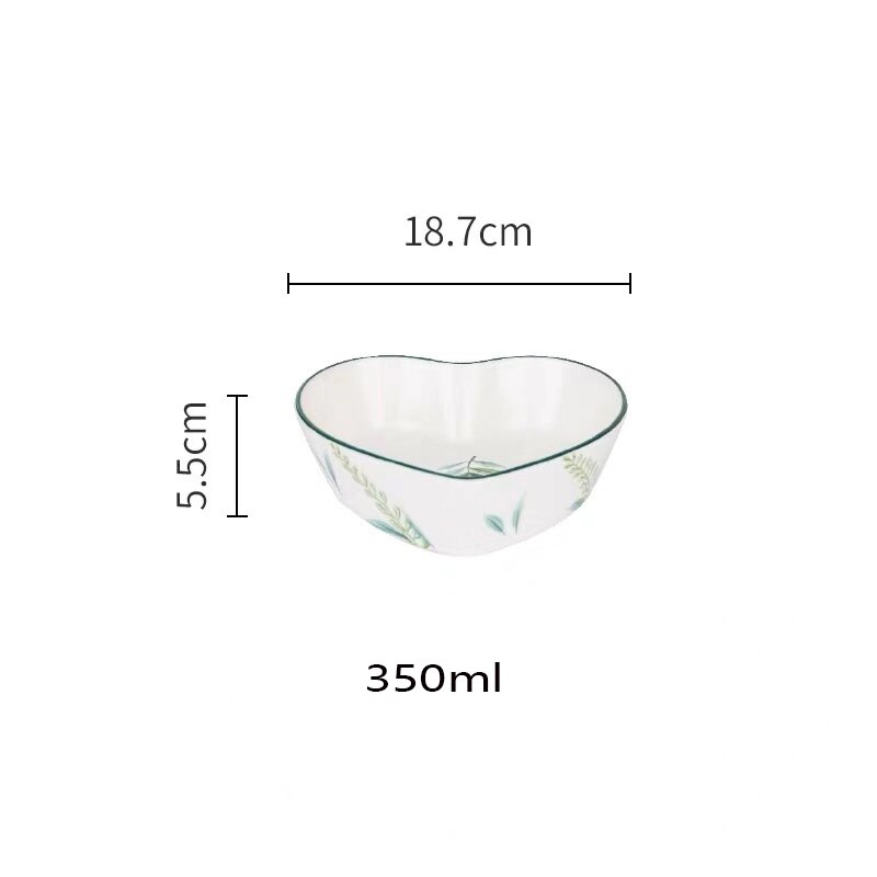 Keramik Teller Set schüssel teller tief anlage gericht kreative Europäischen stil steak platte porzellan mikrowelle neue: Heart bowl