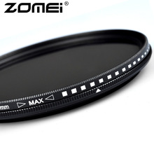Zomei fader nd2-400 filter 1,4mm schlank ultradünnen einstellbare variable agc optischen glas neutral density kamera objektiv 49-82mm