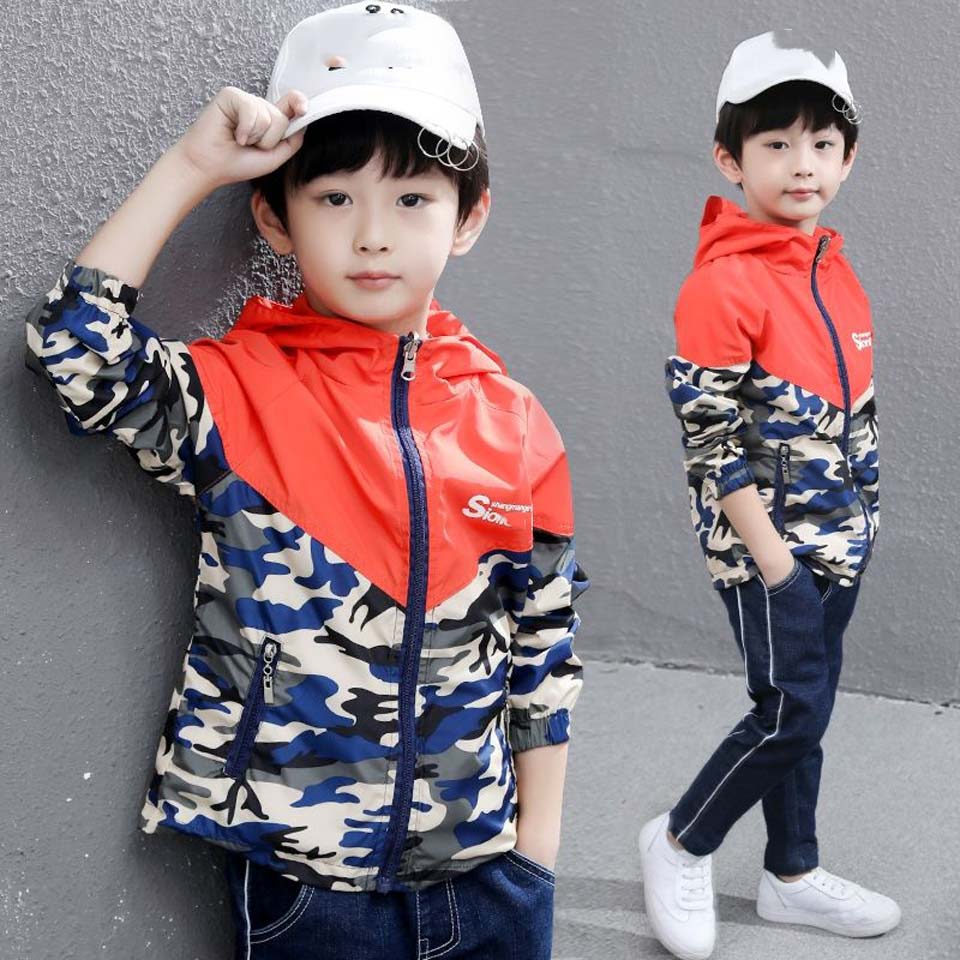 Kinderen Bovenkleding Kids Sportieve Effen Kleur Jassen Dubbeldeks Waterdicht Winddicht Jongens Jassen Voor 4-13 Jaar oude 2 Kleuren