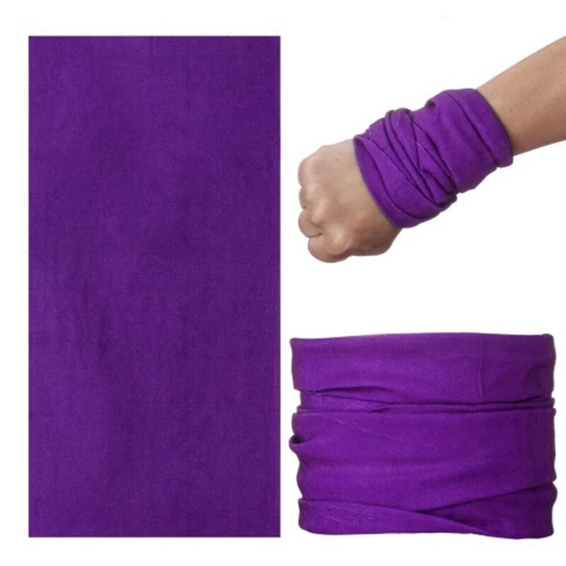 Bufanda mágica multifuncional para deportes al aire libre, calentador de cuello, tubo para senderismo, Cara de ciclista, envoltura para la cabeza, Bandana, cinta pasamontañas,: purple