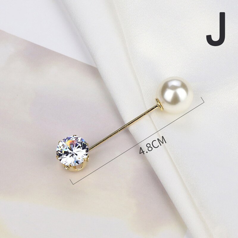 Broche sæt store perler tøj brocher perle revers nål sweater kjole broche bukser nåle badge spænde tilbehør: J