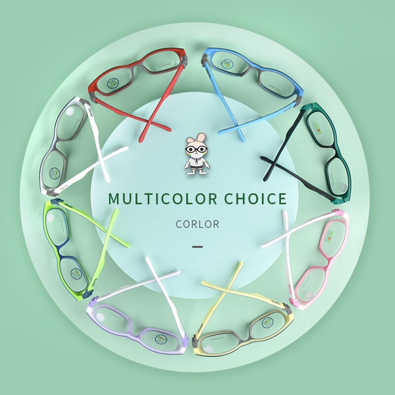 SECG óptico montura de gafas de niño TR90, gafas de sol de los niños Flexible de Protección de Niños gafas de dioptrías de goma