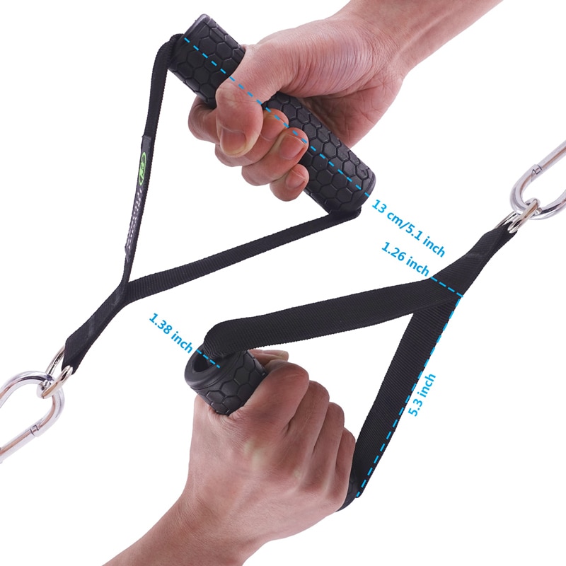 Fitness d-ring tricep pull reb kabel tilbehør til hjemmet gym modstandstræning muskel træning anti-slip gym håndtag