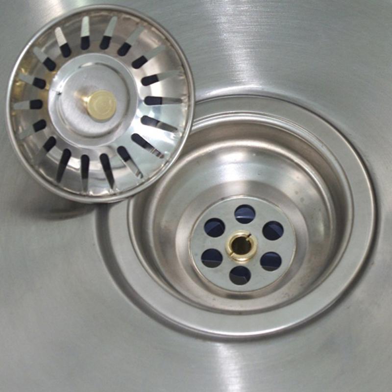 1 PIÈCES de Tamis D'évier D'acier Inoxydable Bouchon Bonde Filtre À Évier de Cuisine Panier Évier D'égout Accessoires Outils Directe