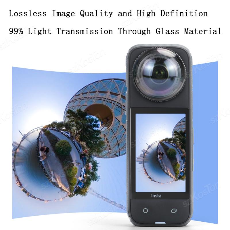 Protecteur D'objectif En Verre Trempé Pour Insta360 X4 - 2 Pièces Haute Transparence Anti-rayures - Accessoire Caméra 360°